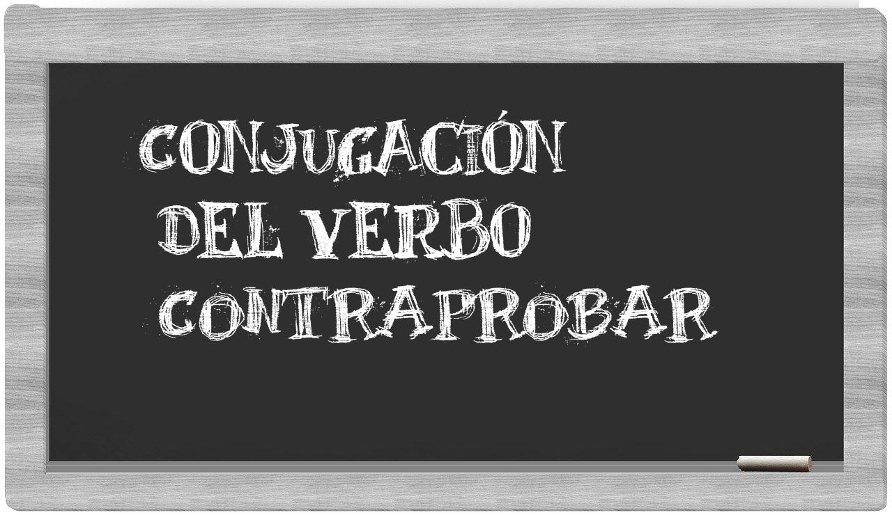 ¿contraprobar en sílabas?