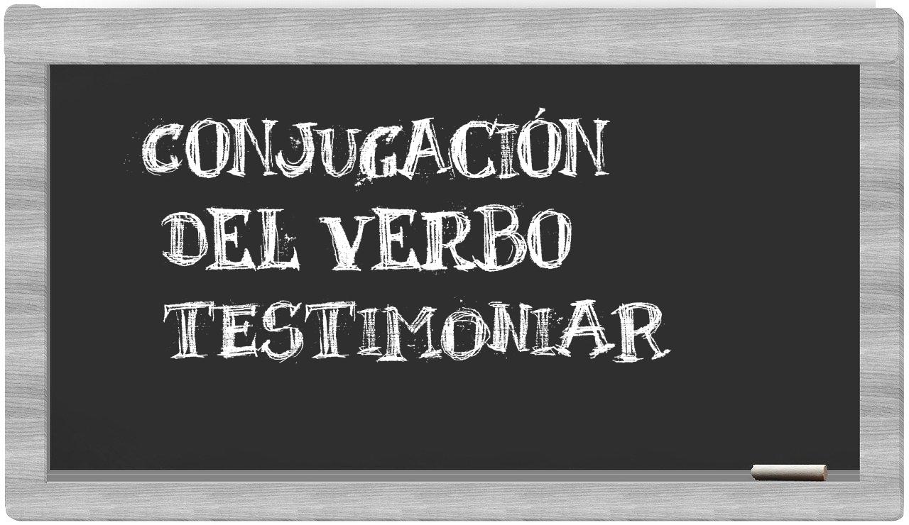 ¿testimoniar en sílabas?